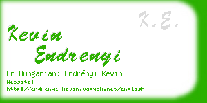 kevin endrenyi business card